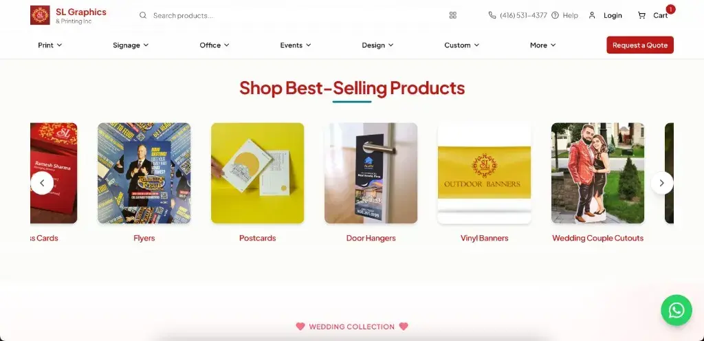 SL Graphics product categories