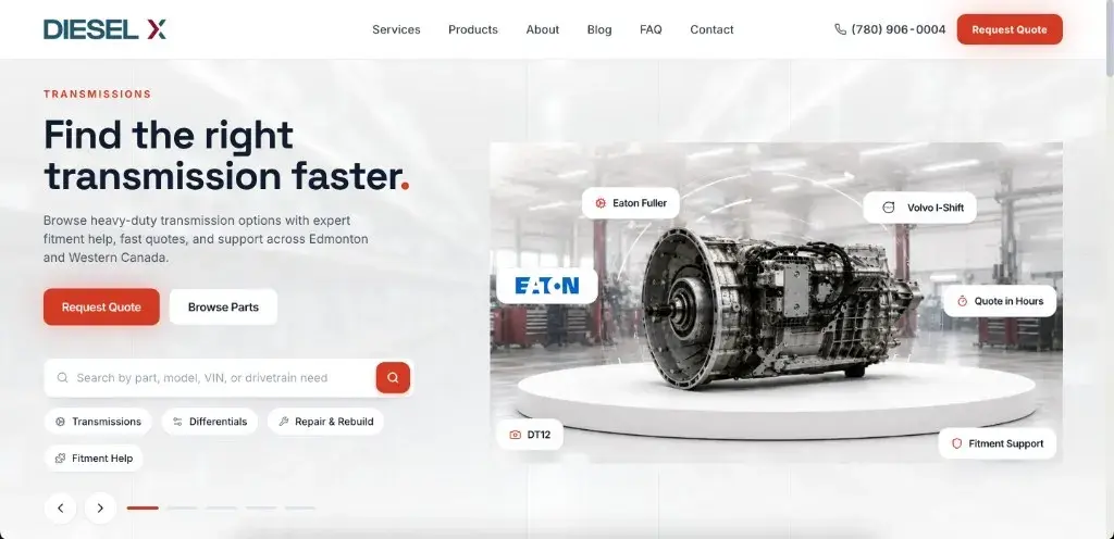 Diesel X homepage hero