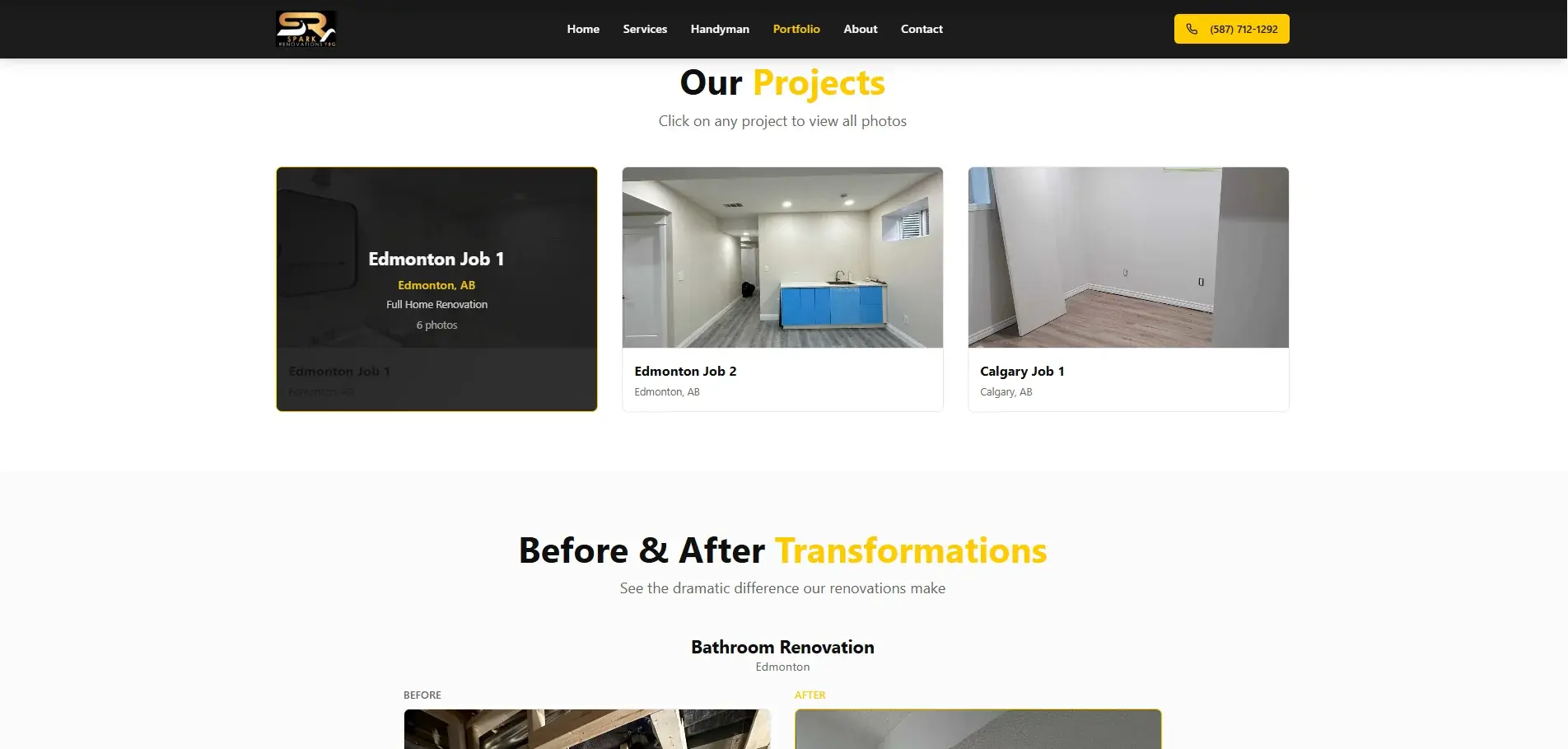 Spark Renos before and after gallery